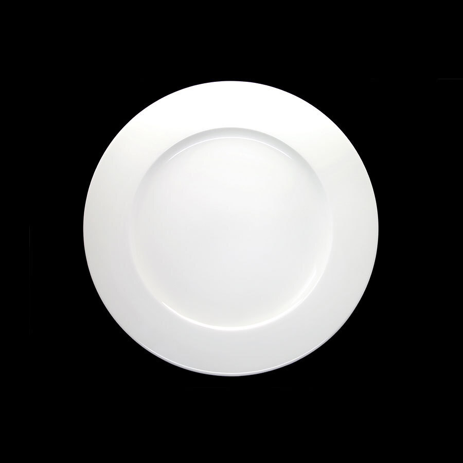 Crème Monet Vitrified Porcelain White Round Rim Plate 25.4cm