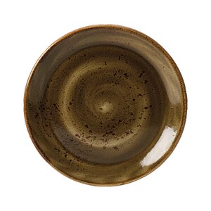 Steelite Craft Vitrified Porcelain Brown Round Coupe Plate 25.25cm