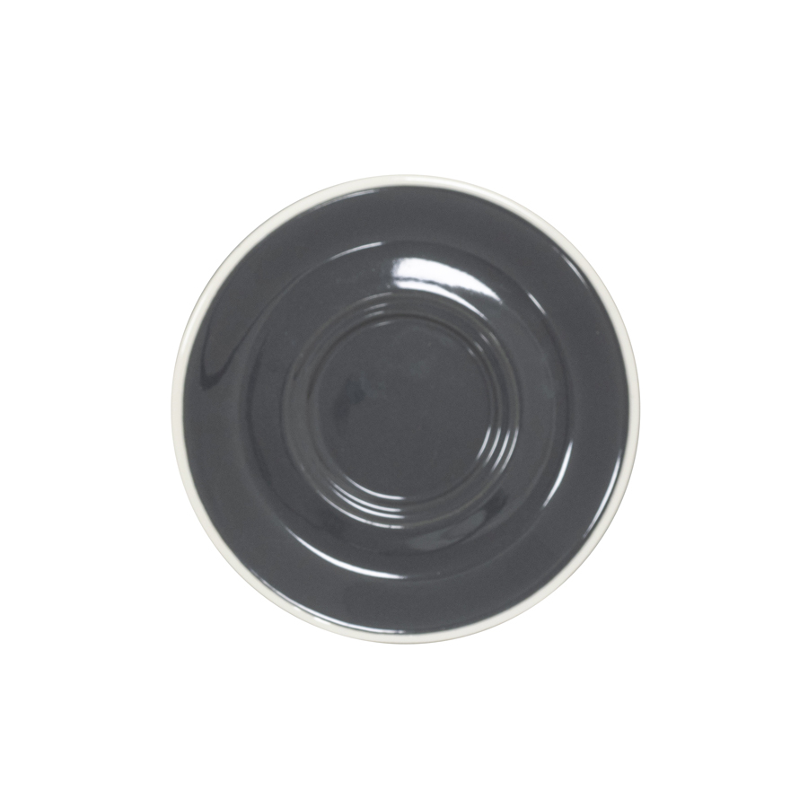 Superwhite Café Porcelain Grey Round Saucer 15.5cm