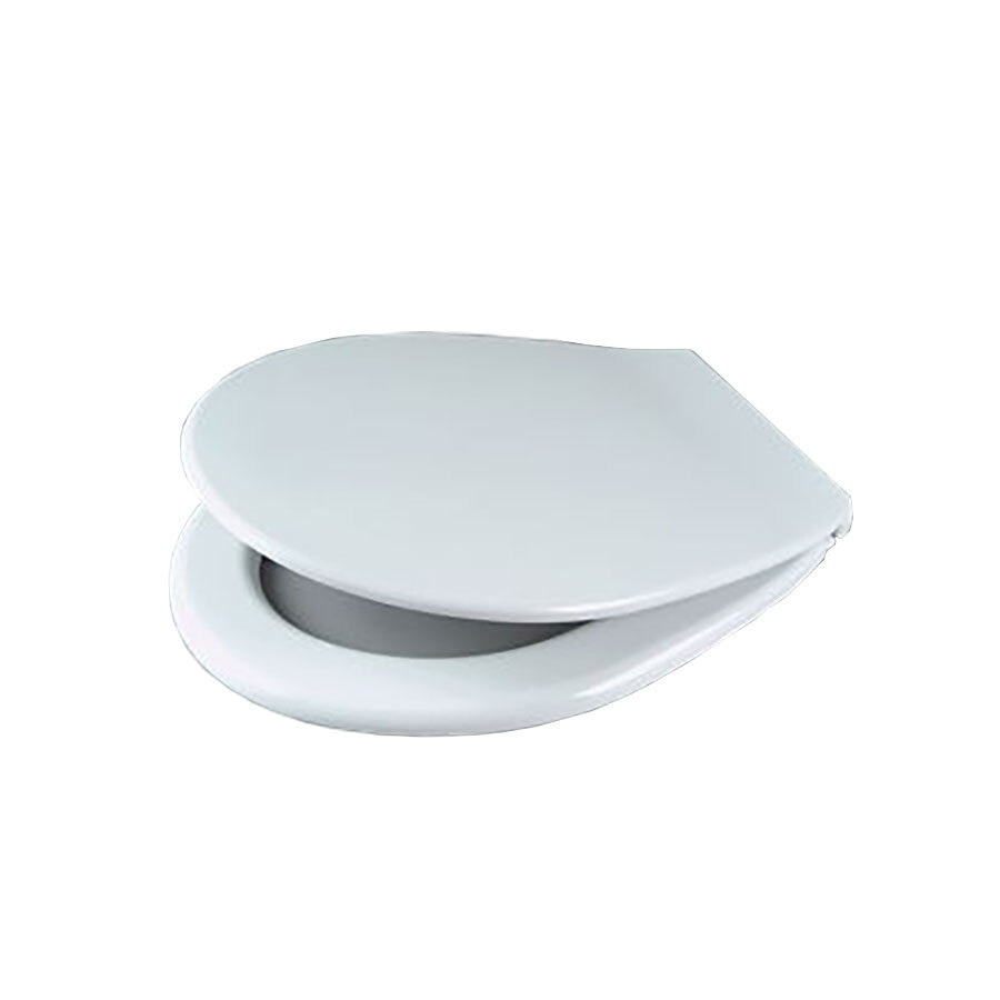 Toilet Seat & Cover Standard Fitting White Plastic