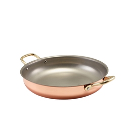 Genware Copper Stainless Steel Round Dish 24.5x5cm
