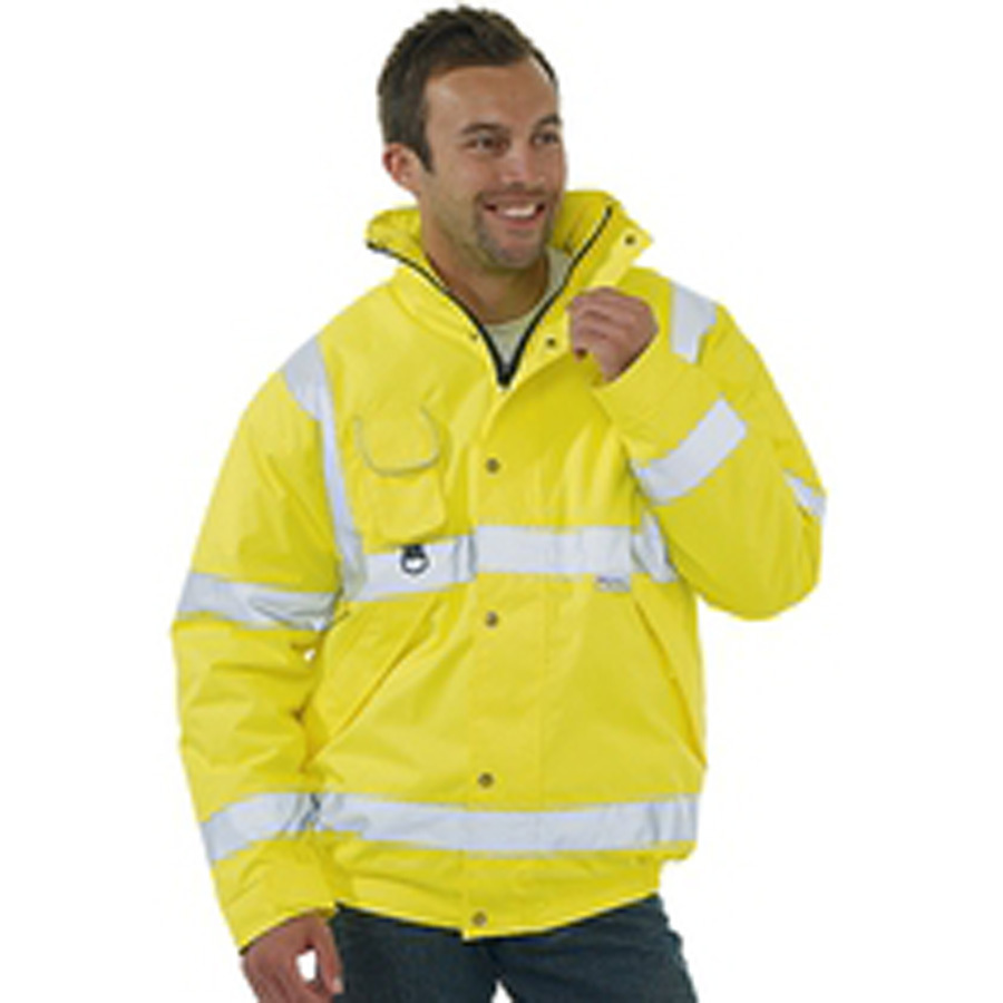 Keep Safe Hi-Vis Yellow Bomber Jacket