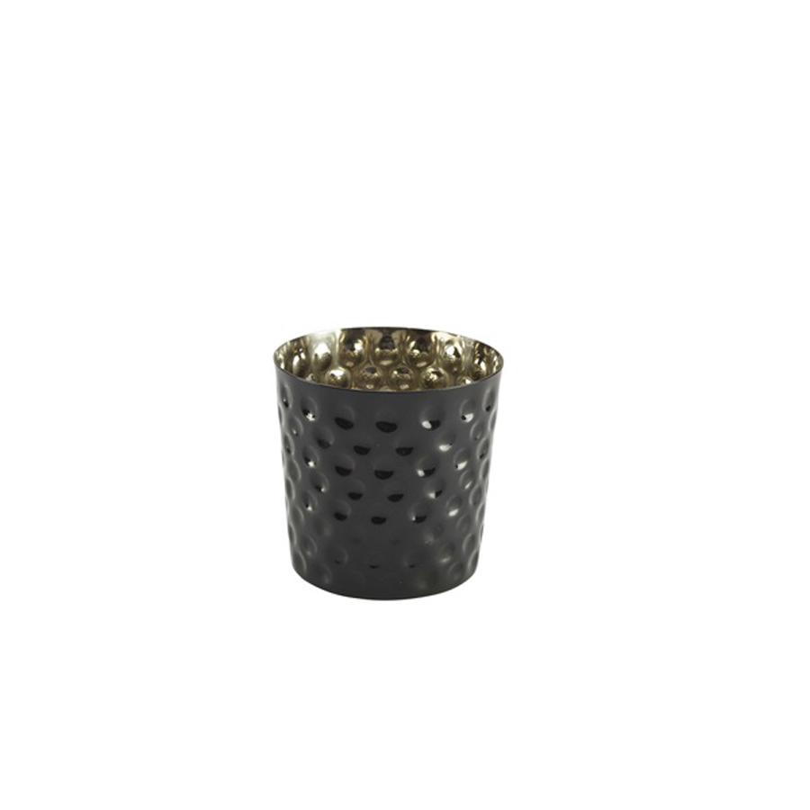 Stainless Steel Serving Cup Hammered 8.5cm Blk