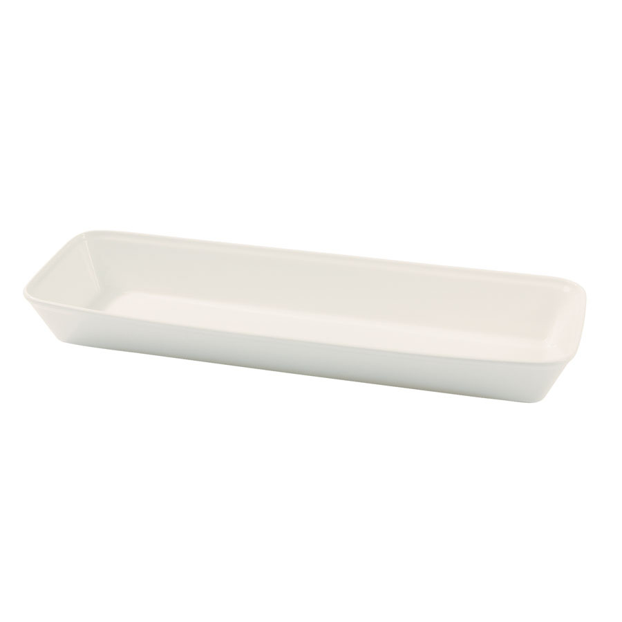 Churchill Counter Serve Vitrified Porcelain White Rectangular 2/4 Gastronorm Tray 53x16x6.2cm