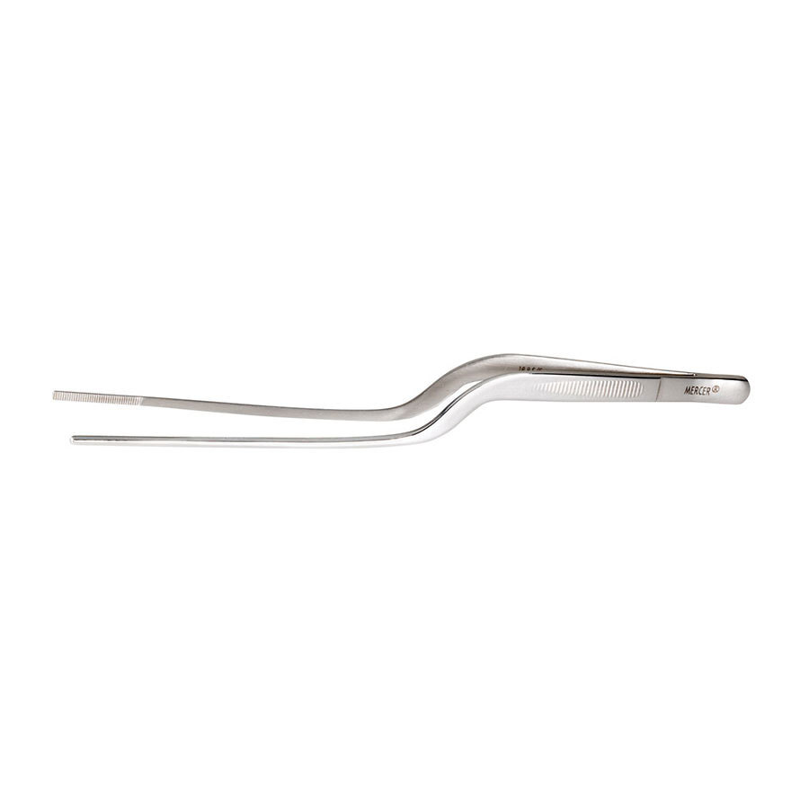 Mercer Precision Tongs Offset Stainless Steel 6.5in