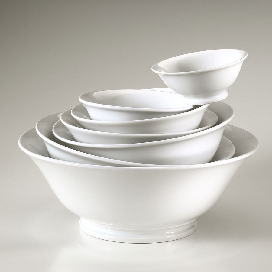 Pillivuyt Porcelain White Round Salad Bowl 33cm 4 Litre