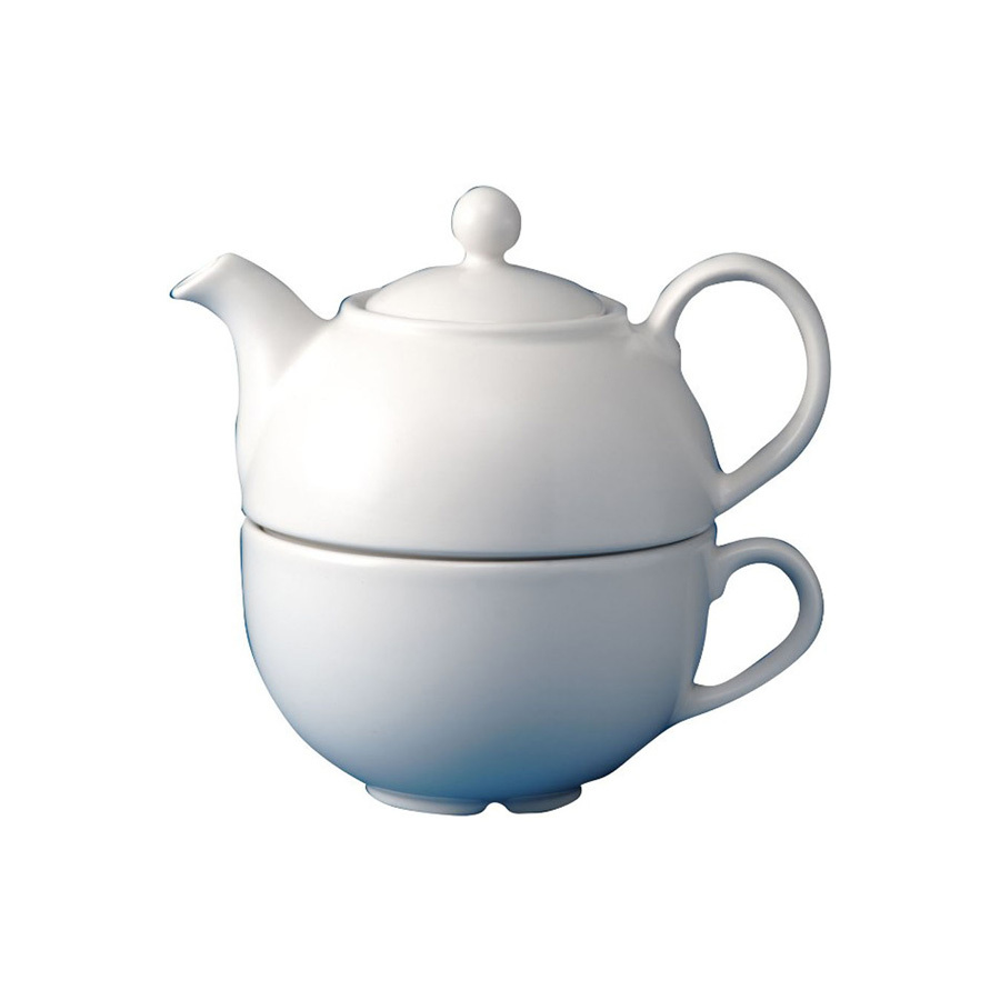 Churchill Snack Attack Vitrified Porcelain White One Cup Teapot Use With B1849 12.7oz