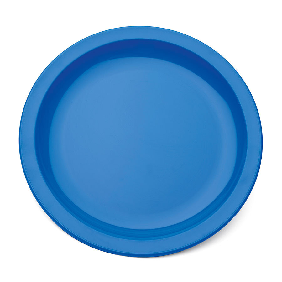 Harfield Polycarbonate Blue Round Narrow Rim Plate 23cm