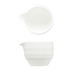 Artisan Crème Vitrified Fine China White Globe Mini Jug 2.5oz