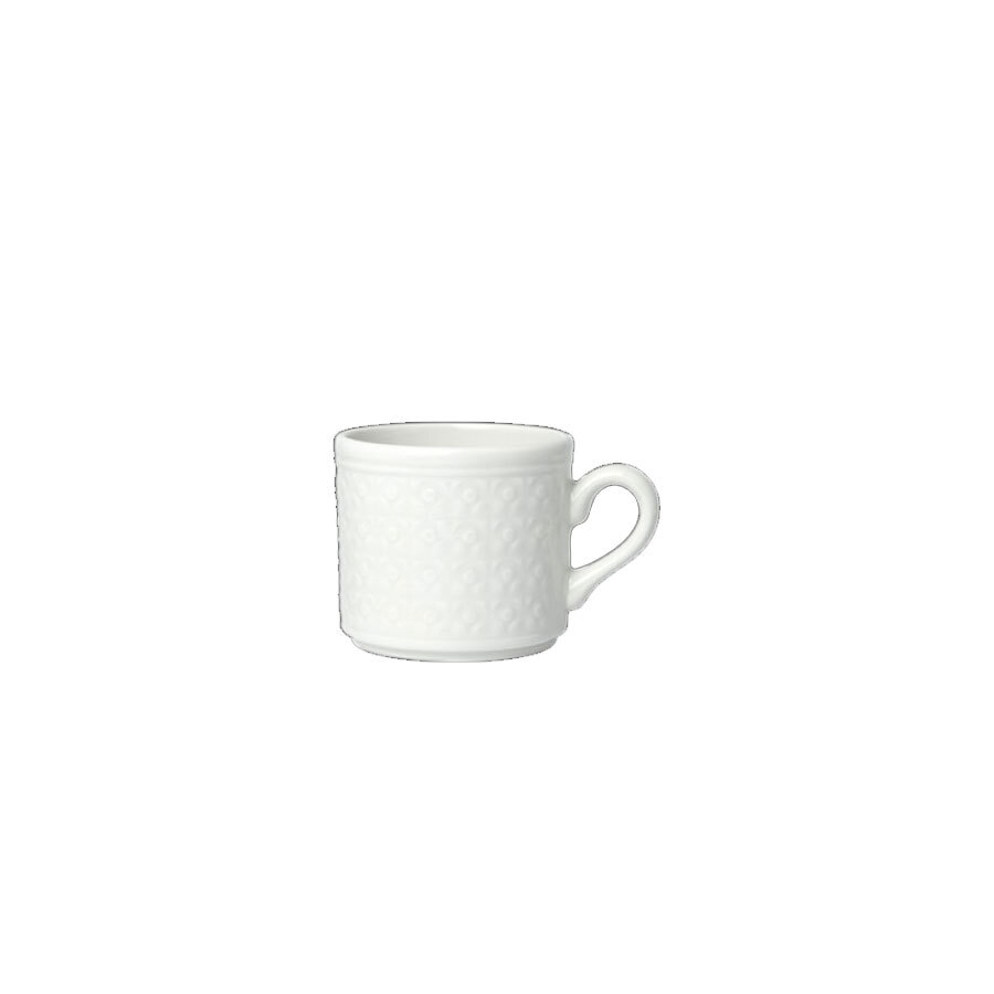 Steelite Bead Vitrified Porcelain White Cup Accent 8.5cl