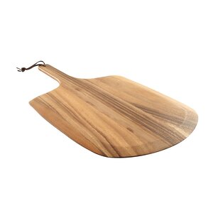 Pizza Paddle With Leather Tie In Rustic Acacia