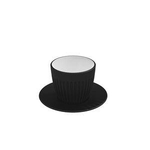 Dalebrook Talon Melamine Noir Black Round Espresso Cup 3.2oz 95ml