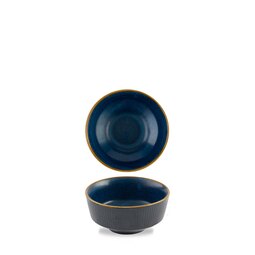 Churchill Nourish Vitrified Porcelain Tokyo Blue Round Kochi Soup Bowl 13cm 40cl 14.1oz