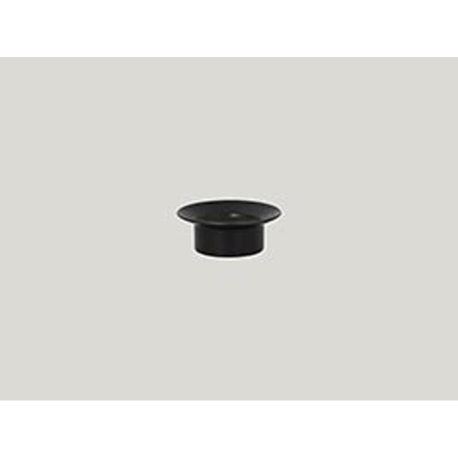 Rak Suggestions Chill Vitrified Porcelain Black Round Stand 12.5cm