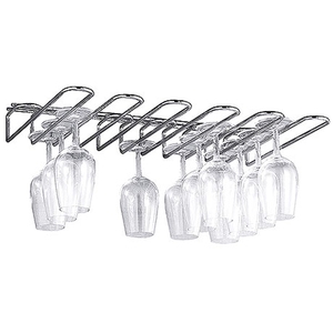 Contacto Chrome Plated 5 Row Wire Glass Rack 45x31cm