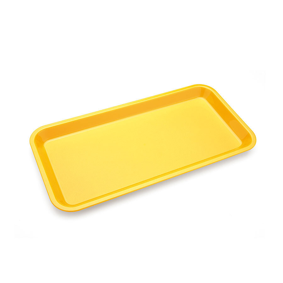 Harfield Polycarbonate Yellow Rectangular Individual Serving Platter 26.7x13.4x1.5cm