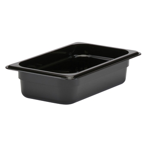 Cambro Gastronorm Container 1/4 Black Polycarbonate 162x65mm