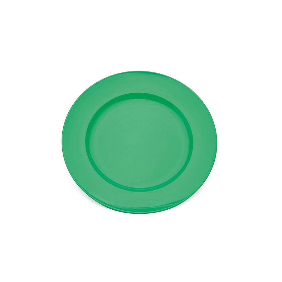 Harfield Polycarbonate Emerald Green Round Wide Rim Dessert Plate 21.5cm