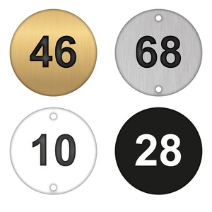Mileta Black Self Adhesive Table Number Discs 1-50