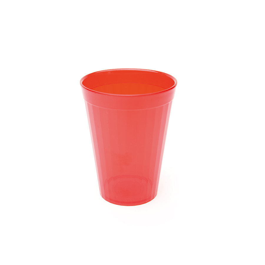 Polycarbonate Tumbler Fluted 5.25oz Trans Red