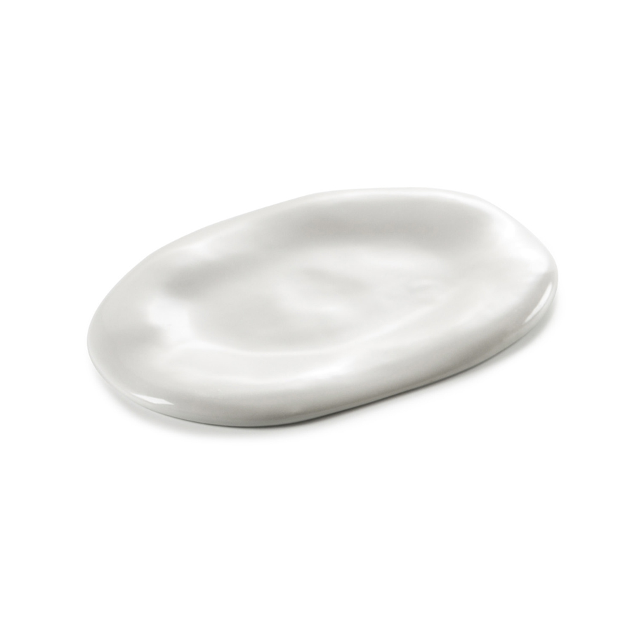 Pordamsa Nuages Porcelain Gloss White Plate 16x12cm