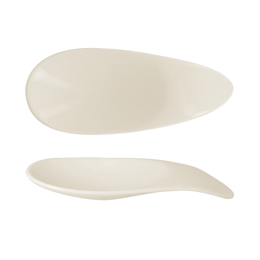 Rak Marea Vitrified Porcelain White Canape Spoon 5.2x12cm