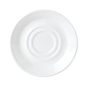Steelite Simplicity Vitrified Porcelain White Round Taste Large Double Well Saucer 14.5cm