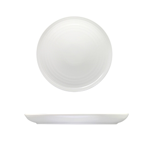 Artisan Crème Vitrified Fine China White Round Coupe Plate 17cm
