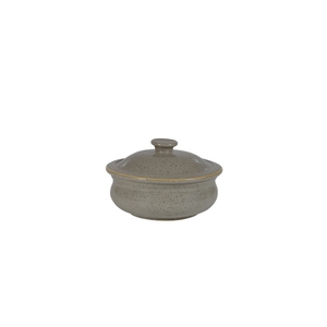 Churchill Stonecast Vitrified Porcelain Peppercorn Grey Round Lidded Stew Pot 43cl 14oz