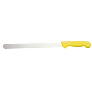 Prepara Bread Knife 12in Stainless Steel Blade Yellow Handle