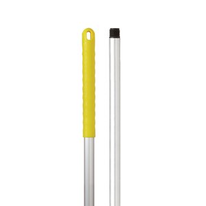 Robert Scott Abbey Hygiene Aluminium Handle - Yellow Grip 125cm 48 inch