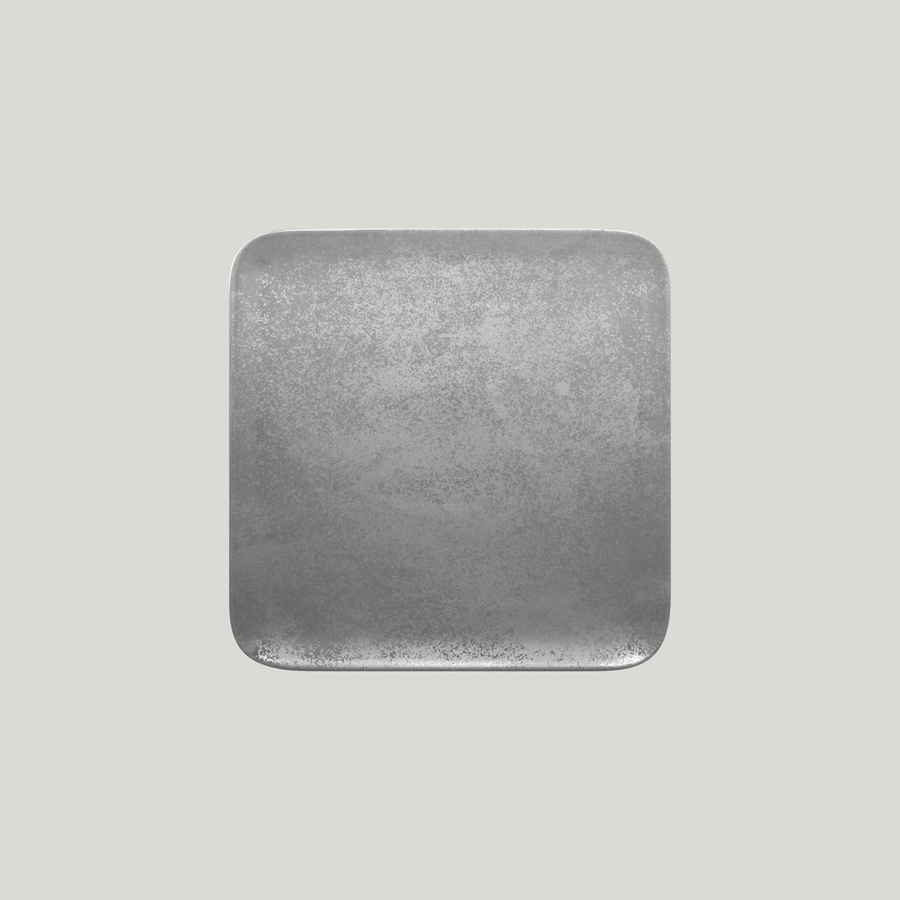 Rak Shale Vitrified Porcelain Grey Square Plate 27cm