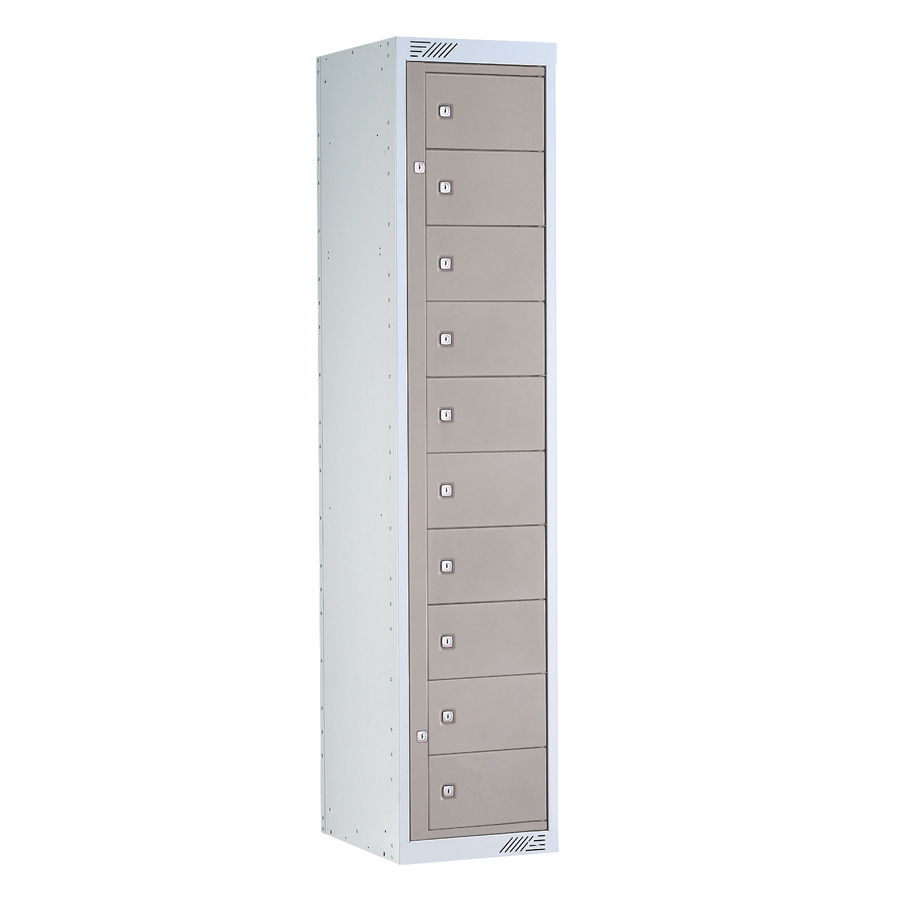 10 Door Garment Dispenser Locker - Grey/Grey