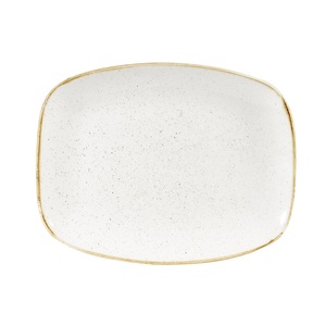Churchill Stonecast Vitrified Porcelain Barley White Oblong Plate 15.4x12.6cm