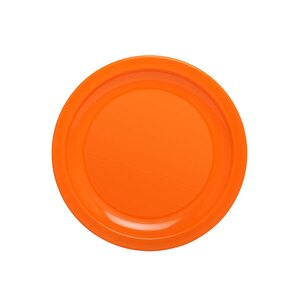 Harfield Polycarbonate Orange Round Narrow Rim Plate 17cm