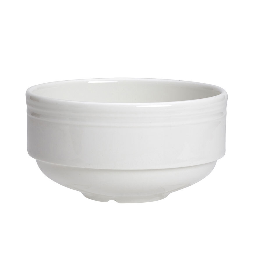 Steelite Bead Vitrified Porcelain White Soup Cup Unhandled 28.5cl