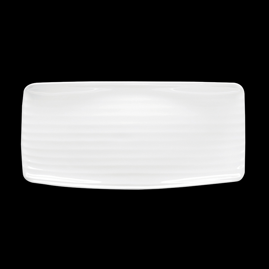 Artisan Crème Vitrified Fine China White Rectangular Platter 30x15