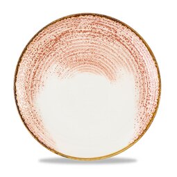 Churchill Homespun Accents Vitrified Porcelain Coral Round Coupe Plate 28.8cm