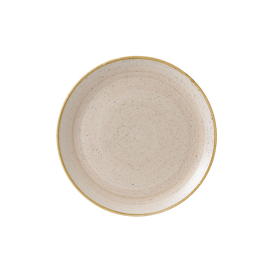 Churchill Stonecast Vitrified Porcelain Nutmeg Cream Round Coupe Plate 16.5cm