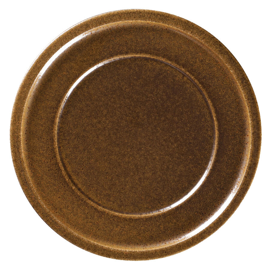 Rak Ease Vitrified Porcelain Rust Round Flat Plate With Rim 20.5cm
