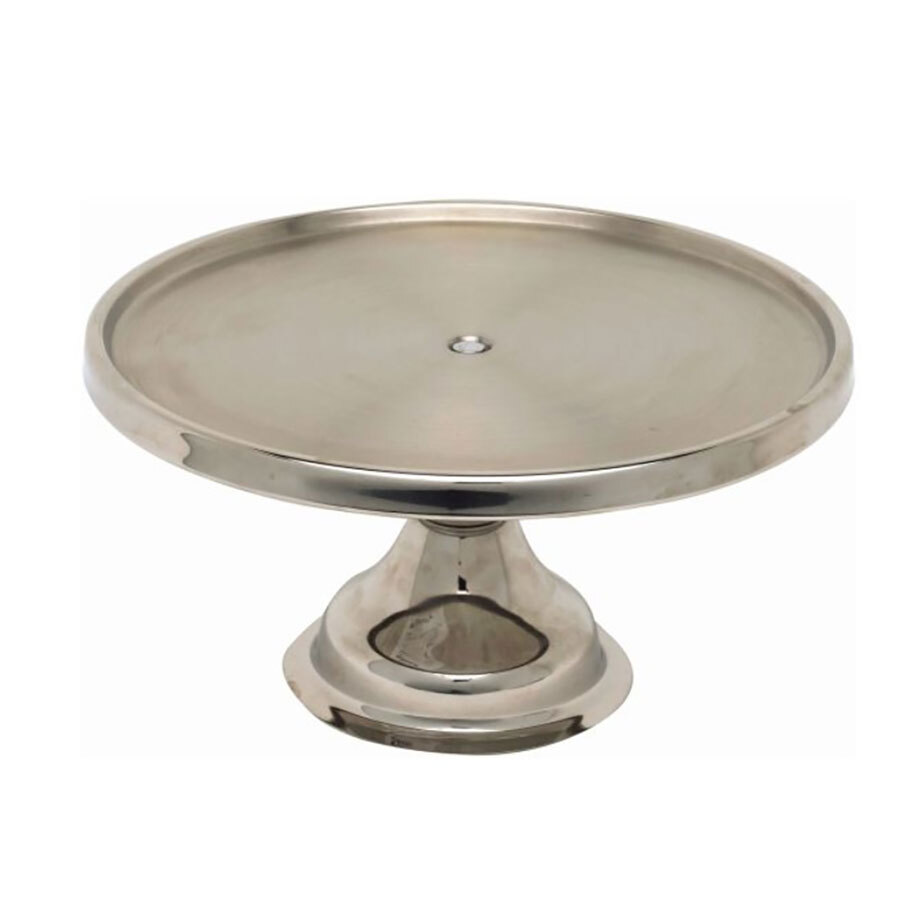 Cake Stand Stainless Steel 13in Dia 6.5in Hgh