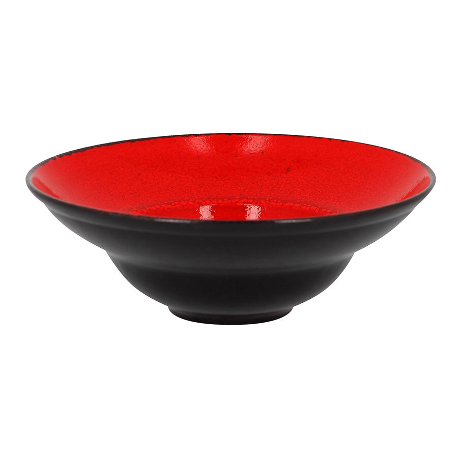Rak Fire Vitrified Porcelain Red Round Extra Deep Plate 23cm 32cl