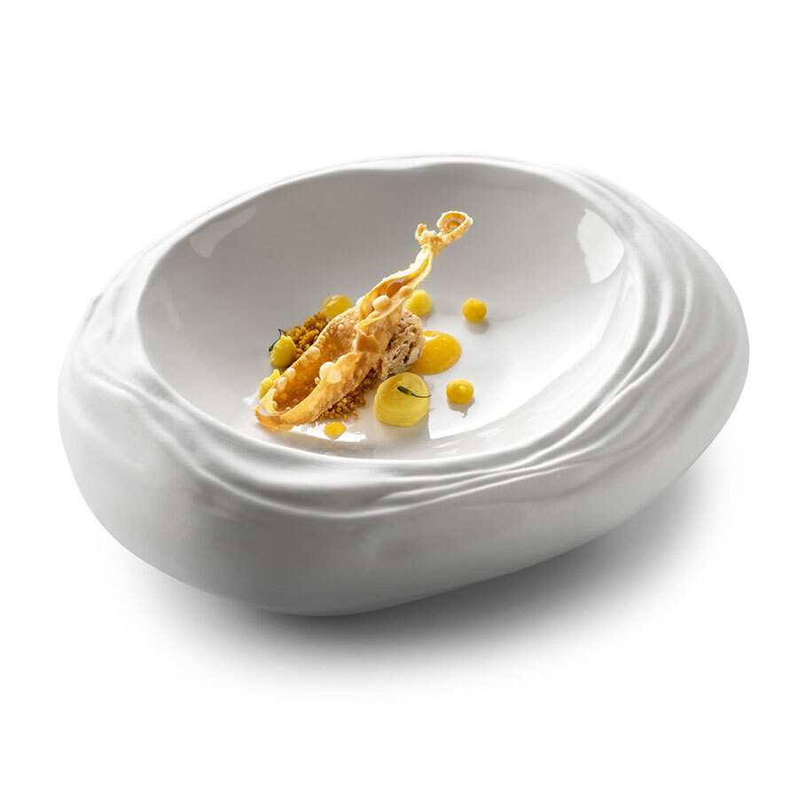 Pordamsa Barcelona Porcelain Gloss/Matte White Organic Bowl 20cm 150ml
