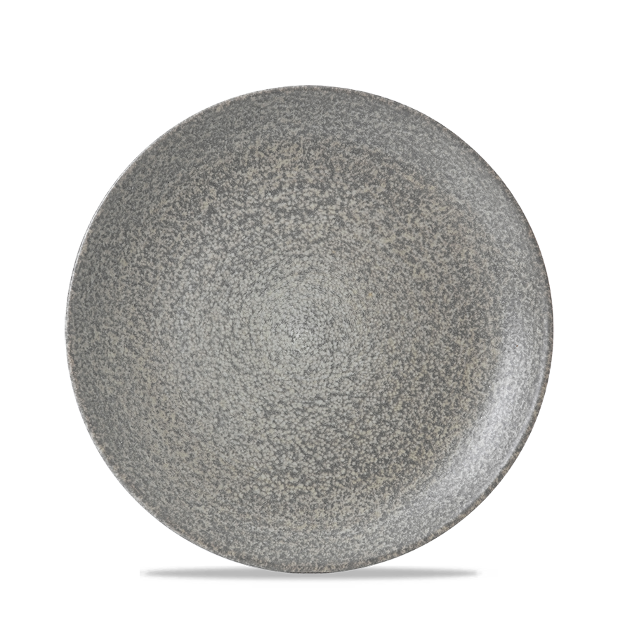 Dudson Evo Origins Vitrified Porcelain Natural Grey Round Coupe Plate 21.7cm