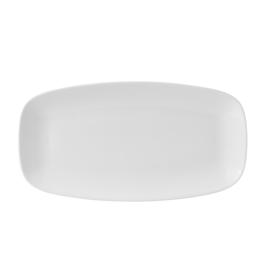 Churchill X Squared Vitrified Porcelain White Chefs Oblong Platter 35.5x18.9cm