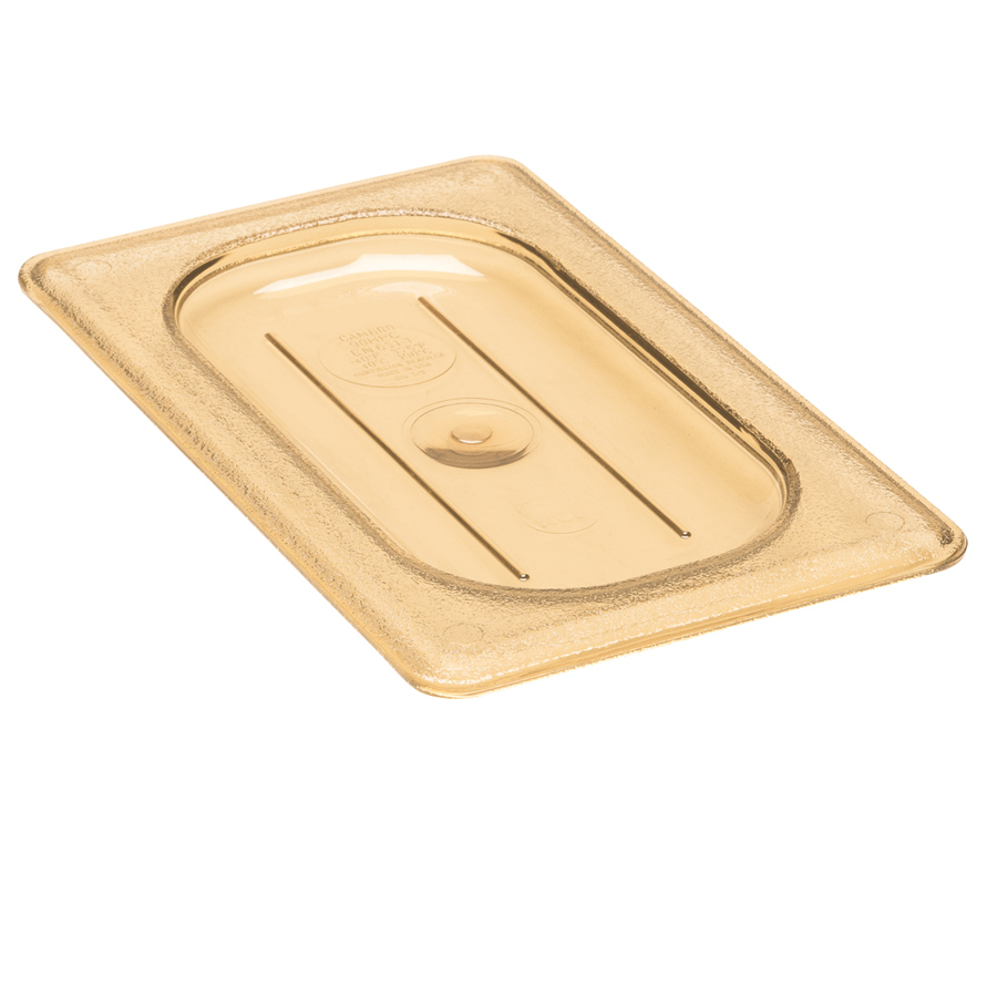 Cambro Gastronorm Plain Lid High Heat 1/9 Amber Polycarbonate