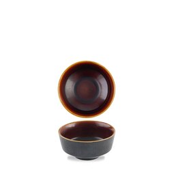 Churchill Nourish Vitrified Porcelain Tokyo Black Round Kochi Soup Bowl 13cm 40cl 14.1oz