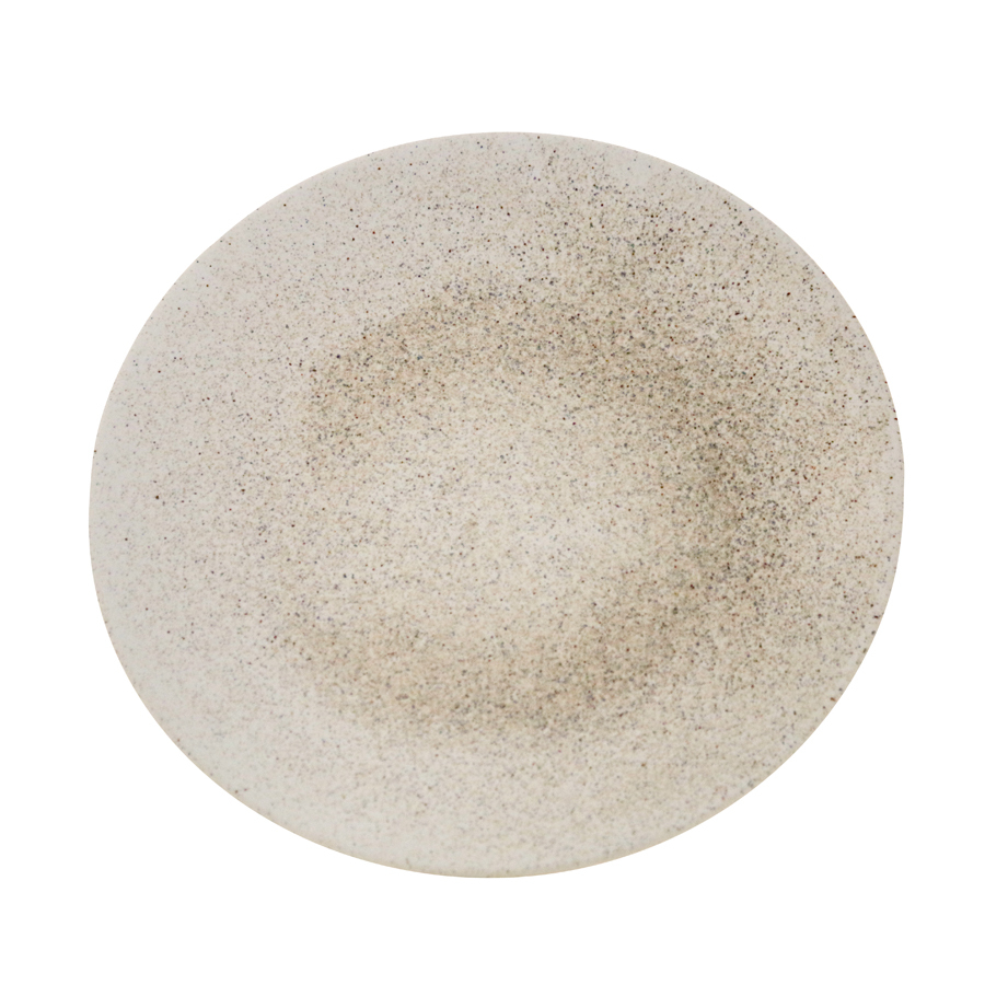 Artisan Shore Vitrified Stoneware Cream Round Coupe Plate 32cm
