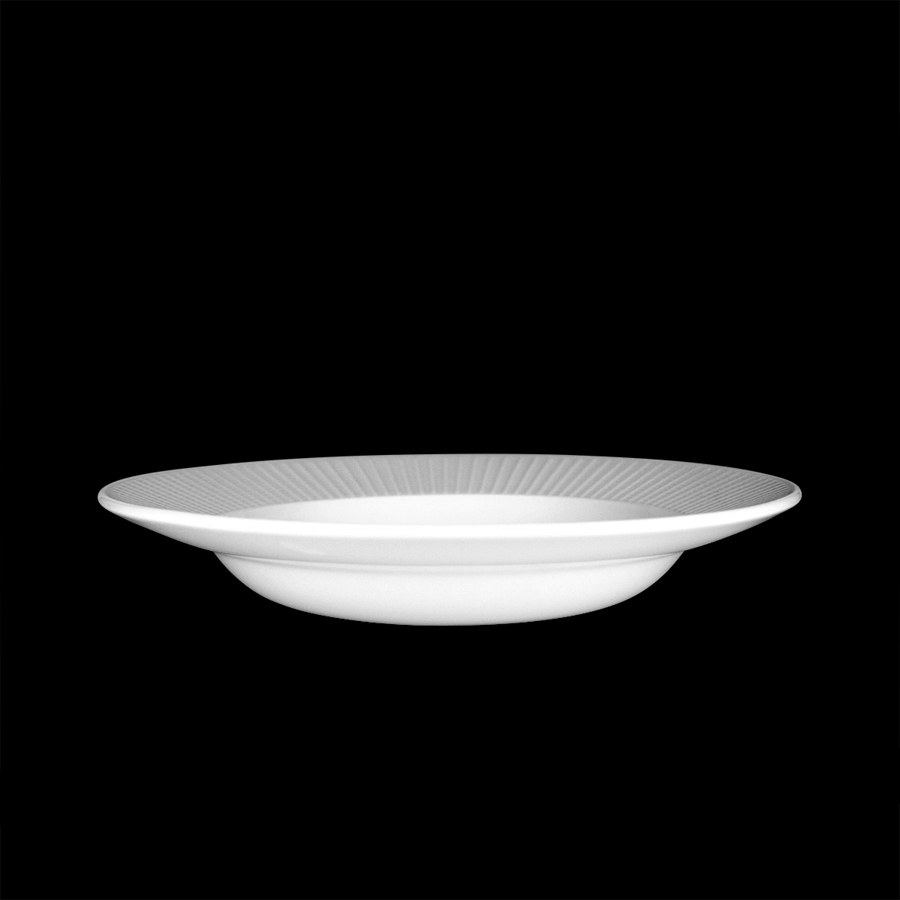 Steelite Willow Vitrified Porcelain White Round Mid Rimmed Bowl 24cm