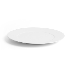 Crème Esprit Vitrified Porcelain White Round Wide Rim Fine Plate 31cm